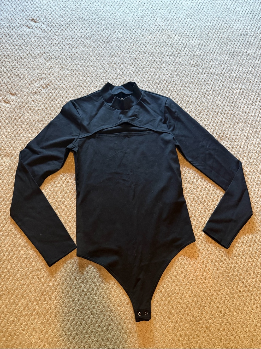 Abercrombie & Fitch Black Soft Cut-Out A&F Collection Bodysuit - Size Small